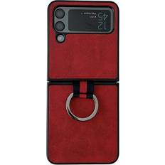 Samsung galaxy z flip4 cover MTP Products Samsung Galaxy Z Flip4 Dækket Cover med Metal Ring Rød