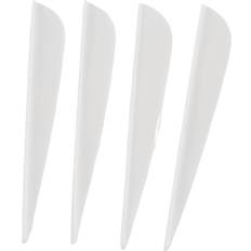 Archery Accessories Tlily Arrows Vanes 4 Inch Plastic Feather Fletching for DIY Archery Arrows 50 PackWhite