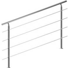 Handrails Monzana Banister Stainless Steel 5.3ft 4 Crosspieces