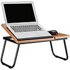 Lutande laptopbord, MDF Notebook Lapdesk för din säng, bricka H x B x D: 23,5 x 56,3 x 31,5 cm, naturlig