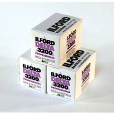 Analogue Cameras Ilford Delta 3200 35mm 36 exposures Black and White Film Pack of 3