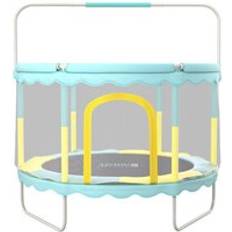 Trampolines Living and Home Outdoor Enclosure Trampoline with Balance Bar Light Blue Size
