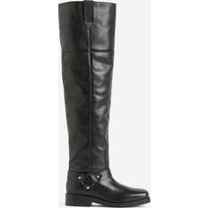 Høye støvler H&M Dame Sort Over the knee-boots skinn