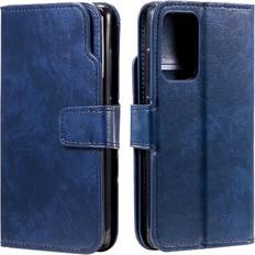Samsung Galaxy A72 Wallet Cases GANGXUN Blue Case For Samsung Galaxy A72 4G/5G 9 Card Slots Kickstand Wallet PU Leather Magnetic