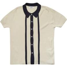 Unisex Koftor Soulland Ciel Short Sleeve Knitted Polo Shirt - Off White