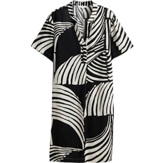 H&M Viscose Tunic Dress - Black/Patterned