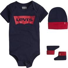 Polyester Autres Ensembles Levi's Baby Batwing Onesie Set 3pcs - Dress Blues/Blue (864410020)