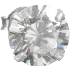 Round Earring - Silver/Transparent