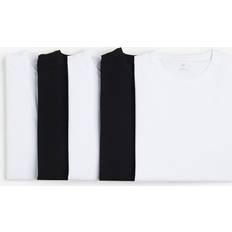 H&M Herre T-skjorter H&M Herre Hvit 5-pack Slim Fit T-shirt