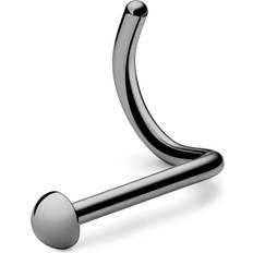 mm Sølvfarvet Spiral med Kuppelspids Titanium Næseskrue