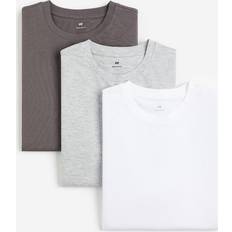 H&M XXL Overdeler H&M Herre Hvit 3-pack Regular Fit T-shirt