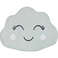 Beliani Kids Rug Cloud Print 90 Green CUMULUS