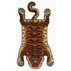 Handgetufteter Wollteppich Tiger