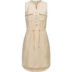 Ragwear Blusenkleid Damen V-Ausschnitt, beige