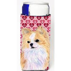 Dishwasher Safe Bottle Coolers CoolCookware Chihuahua Hearts Love Valentines Day Portrait Michelob Ultra Bottle Cooler