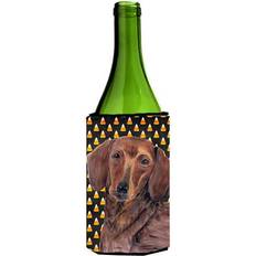 Kitchen Accessories CoolCookware Dachshund Candy Corn Halloween Portrait Bottle Cooler