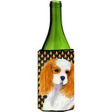 Serving CoolCookware Cavalier Spaniel Candy Corn Halloween Portrait Wine Hugger Bottle Cooler