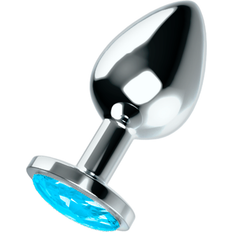 Oh mama! Analplugg Buttplug Blå Kristalldiamant Medium