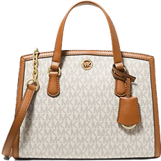 Michael Kors Beige Tassen Michael Kors Chantal Small Logo Messenger Bag - Vanilla/Acorn