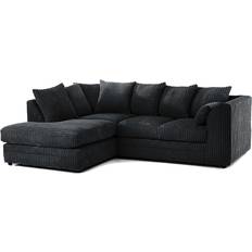 Black Sofas Furnishings For Less UK Black, Left Hand Sofa