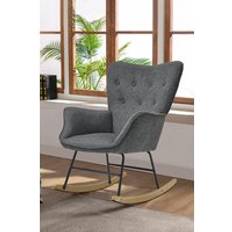 Linen Rocking Chairs Living and Home Upholstered Rocking Chair