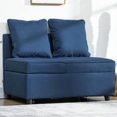 Portland Portland Blue Single Sleeper Recliner Sofa 3 Seater