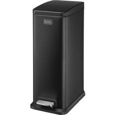 Black & Decker + Decker Slimline Soft Close Matt Black Bin