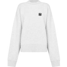Palm Angels Överdelar Palm Angels Sweatshirts, female, Gray, Oversize Sweatshirt in Grey Melange