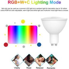 Tomtop Jms WiFi Smart Bulb RGB W C LED Glühbirne 5W GU10 Dimmbares Licht Telefon APP Fernbedienung Kompatibel mit Beige