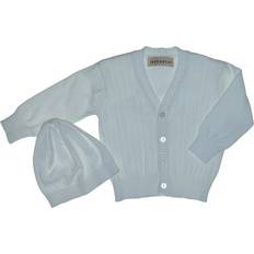 Carriage Boutique Kid's V Neck Sweater - White