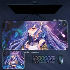 Mouse Pads Dechoicelife a-012 300x250x30mm Keqing Mouse Pad Genshin Impact Genshin Pad qing Mat