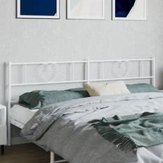 vidaXL Huvudgavel Metall Vit 180 cm Sänggavel