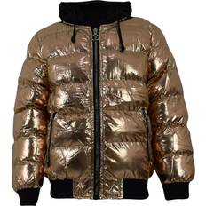 Gold Jackets Children's Clothing A2Z Kids 13 Years, Gold Girls Boys Gold Padded Metallic Wet Look Jacket 13-14yrs
