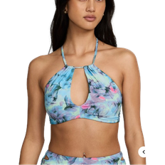 Nike Bikinioberteile Nike Swim Women's Lace-Up Bikini Top - Aquarius Blue/Vapour Green/Bicoastal/Midnight Navy