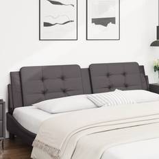 Sängar & Madrasser vidaXL Kopfteil-Kissen Grau 200 cm Kunstleder Kopfteil