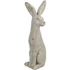 Hare Sitting 61Cm Weathered Light Stone