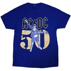 Gold - Unisex T-shirts ROCK OFF Gold Fifty Years Logo T Shirt - Blue