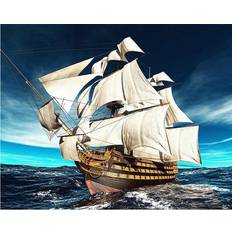 Vita Diamond Paintings Fiyo 5D DIY Diamond Painting White sailboat Embroidery Cross Stitch Rhinestone Mosaic Home Decor