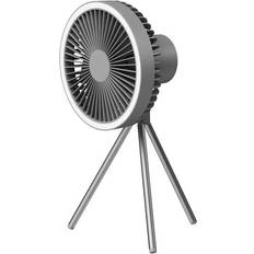 Hcscfish Light Grey Multifunctional Mini USB Rechargeable Fan Portable Outdoor Tripod Camping Ceiling Fan with Led Light 10000mAh Desktop Fan