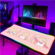 Mouse Pads Dechoicelife RGB 300x700x3mm Large RGB Pad Moon