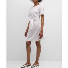 Emporio Armani White Dresses Emporio Armani Cutout Tie-waist Cotton Poplin Dress