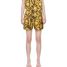 Versace Schlafanzüge Versace Black & Yellow Barocco Pyjama Shorts