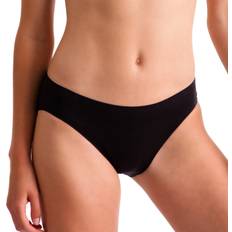 Silky Medium, Black Womens/Ladies Dance Invisible High Cut Brief