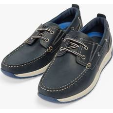 Blue - Women Boat Shoes Pod Riley Leather Boat Shoes