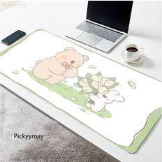 Mouse Pads Dechoicelife a-WA00303 2 800x400x3mm Pink Flower Mouse Pad Kawaii Rabbit