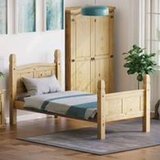 Home Discount Corona Solid Pine Wood Bed High Foot