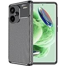 TechGear RedMi Note 13 Pro Plus 5G kolfiberfodral [CarbonFlex-fodral] flexibelt, stötsäkert, smal, mjukt TPU-skyddande skal med kolfiberdetaljer designat för Xiaomi RedMi Note 13 Pro 5G