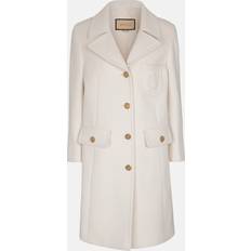 Gucci Coats Gucci Double embroidered wool coat white