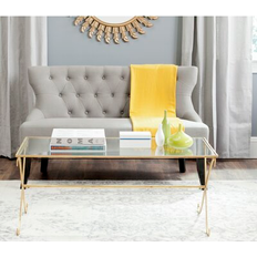 Rectangle - Yellow Coffee Tables Mercer41 Oxendine Cross Legs Coffee Table