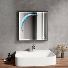 EMKE Led Illuminated Moon Art Mirror Square